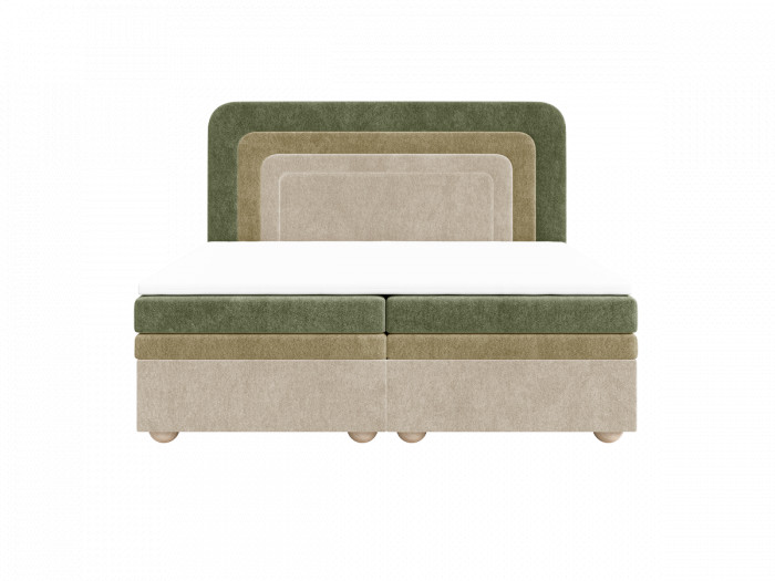 Lit coffre OPALINE tissu texturé