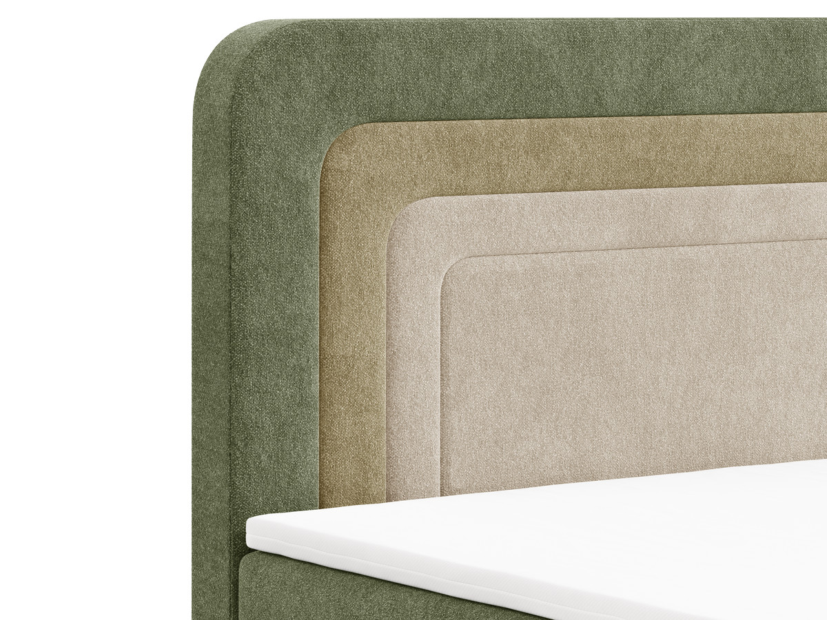 Lit coffre OPALINE tissu texturé