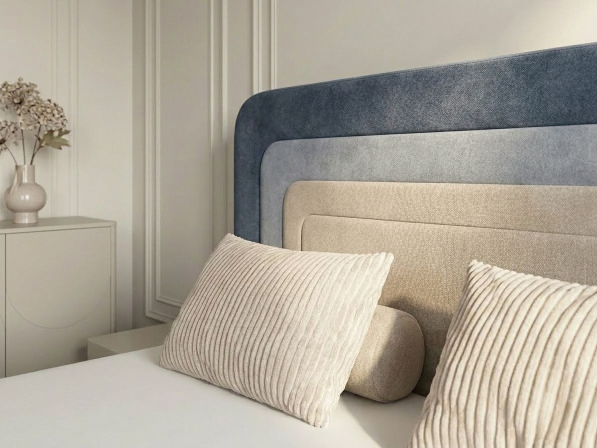 Lit coffre OPALINE texturé bleu — vue 6