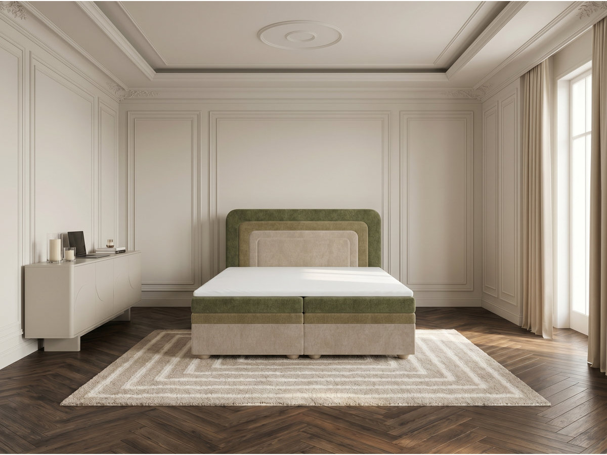 Lit coffre OPALINE texturé vert — vue 6