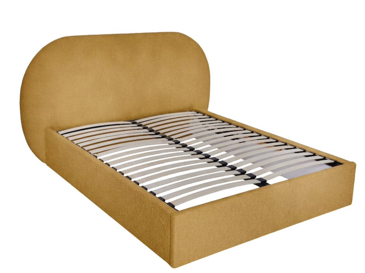Opbergbed SELIN van bouclé stof