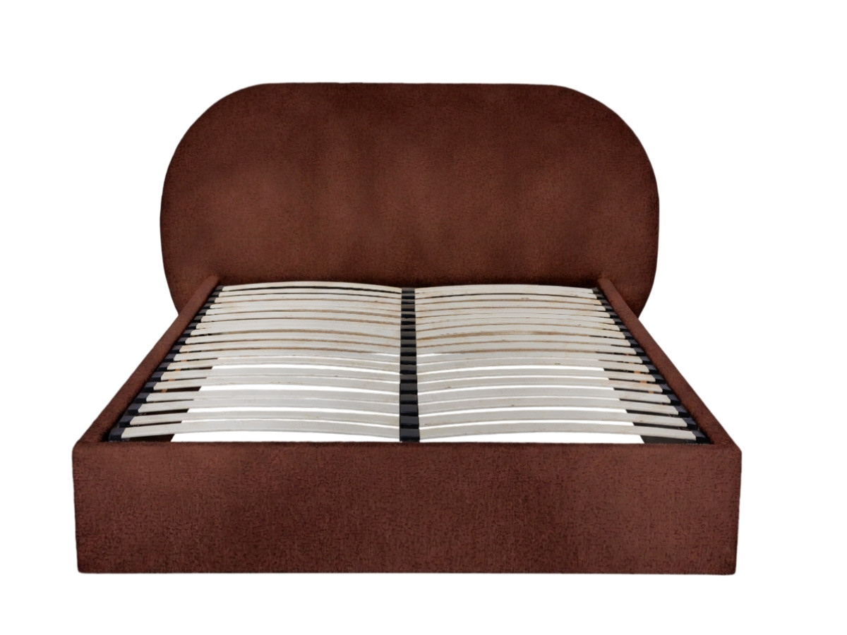 Lit coffre SELIN bouclette orange — vue 3