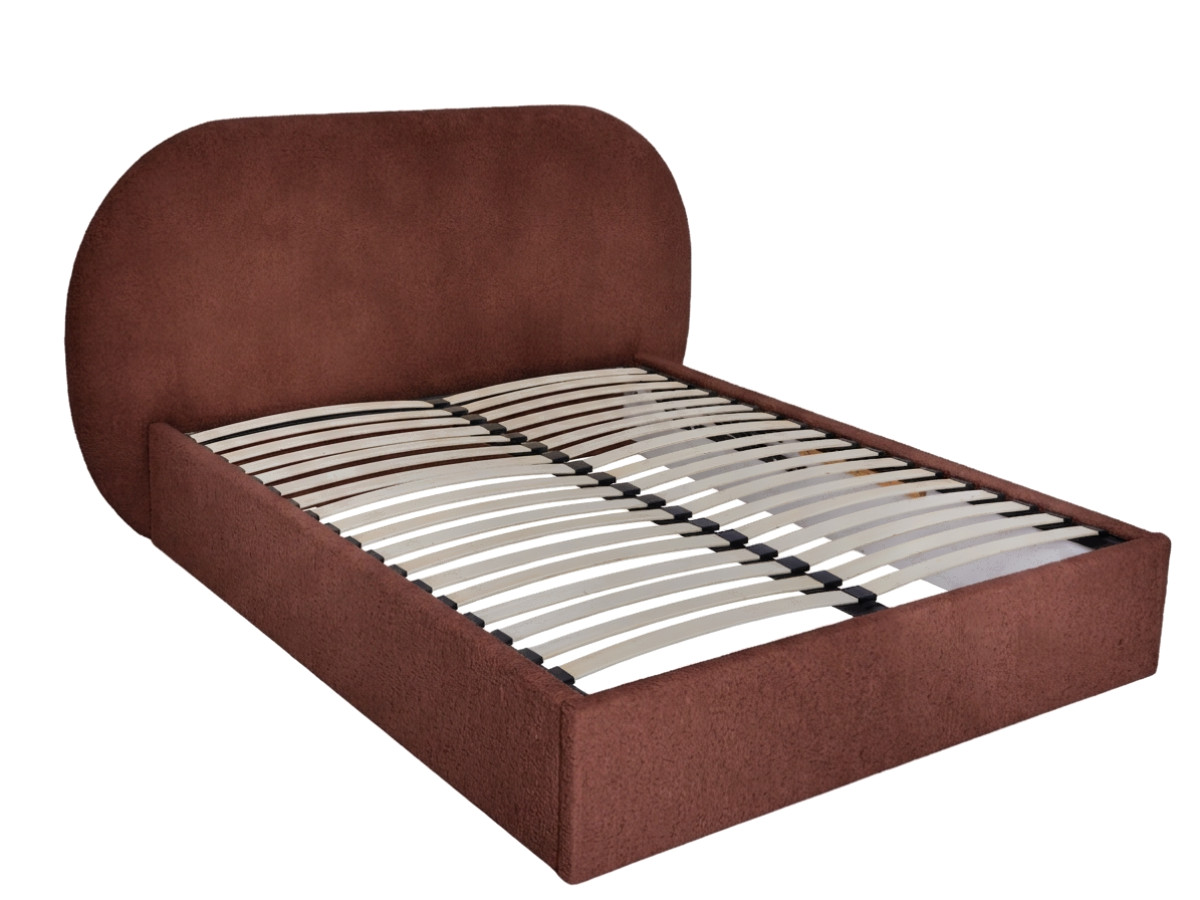 Opbergbed SELIN van bouclé stof