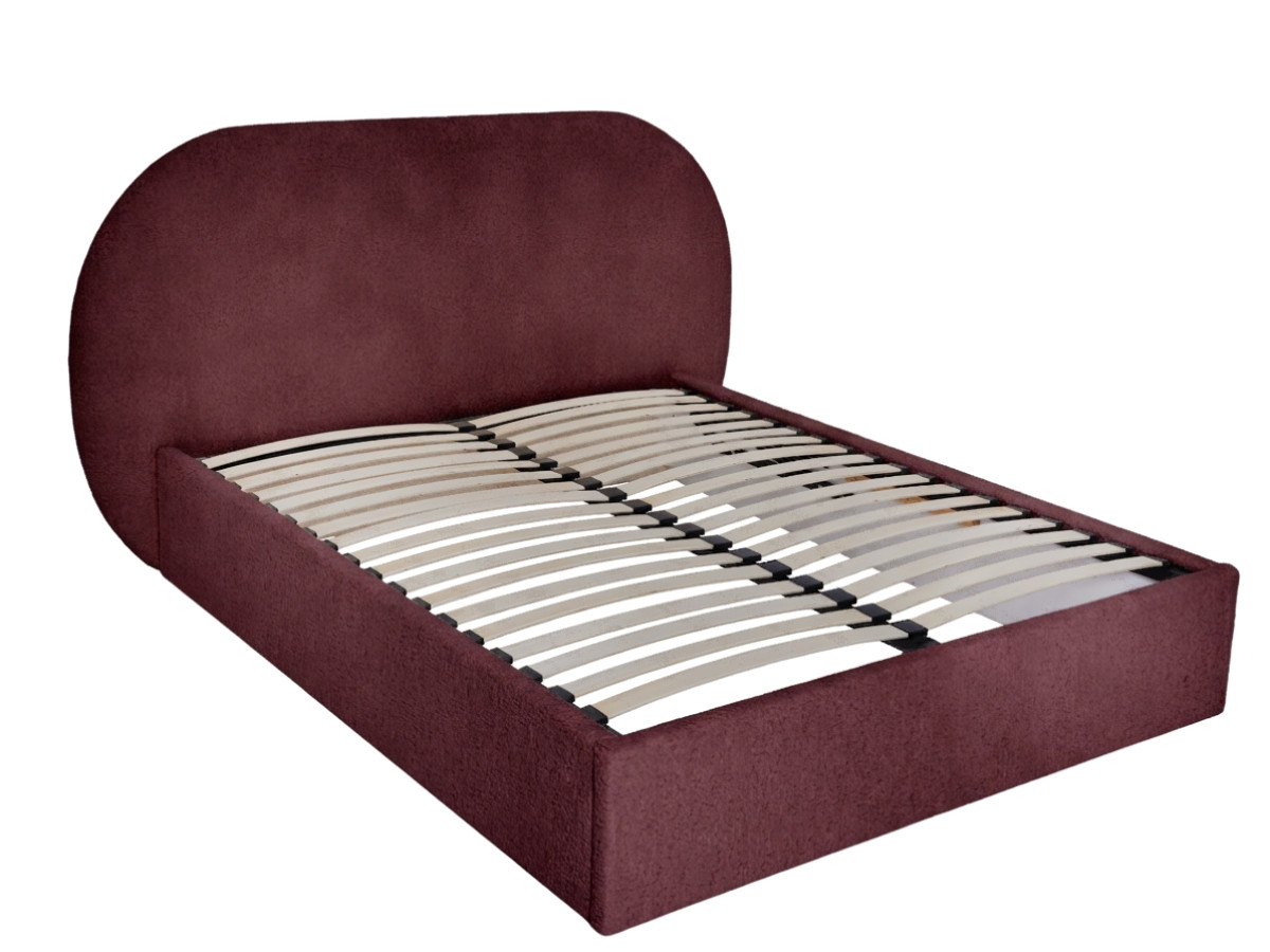 Opbergbed SELIN van bouclé stof