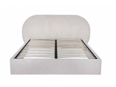 Lit coffre SELIN tissu bouclette