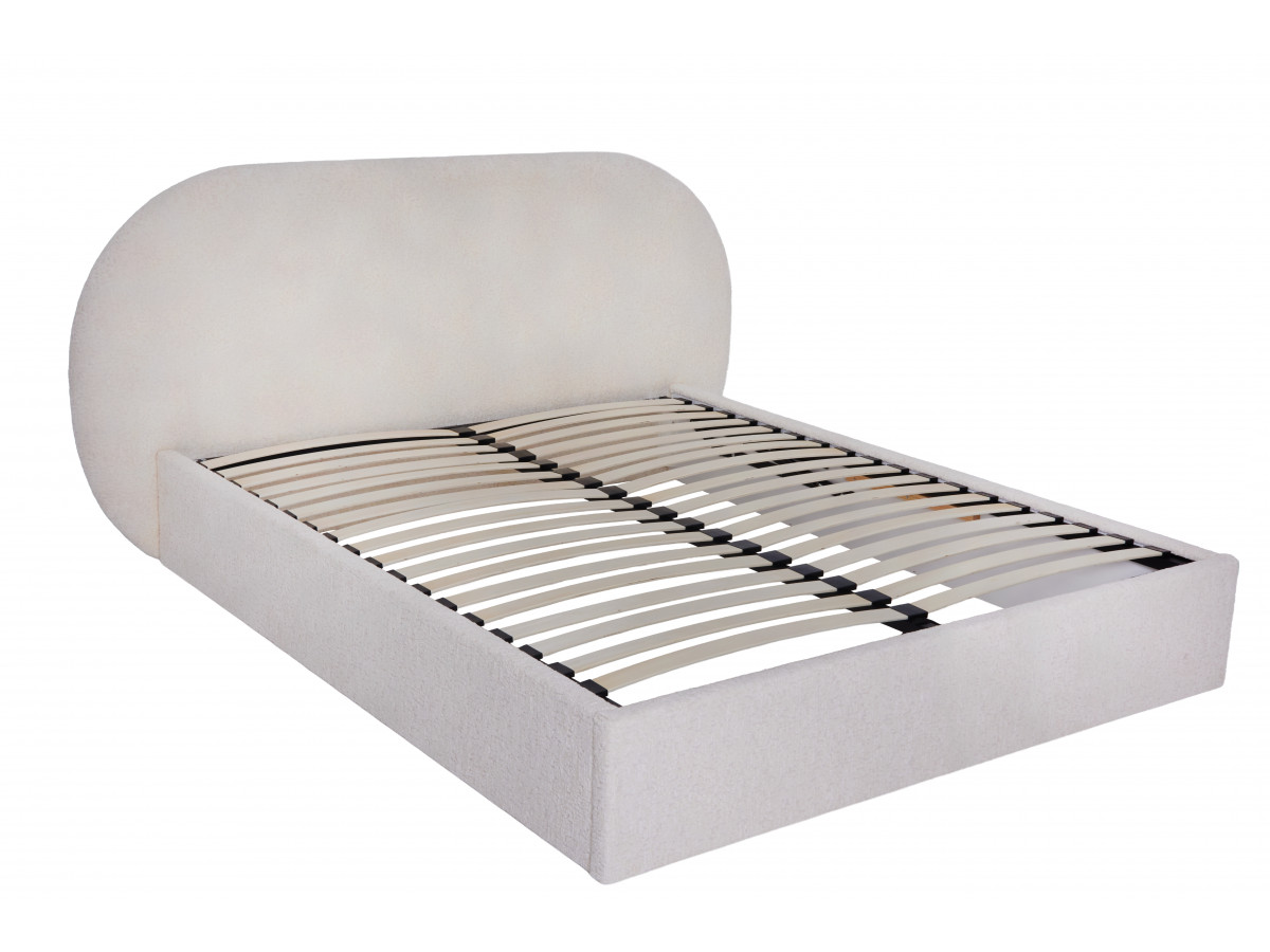 Opbergbed SELIN van bouclé stof