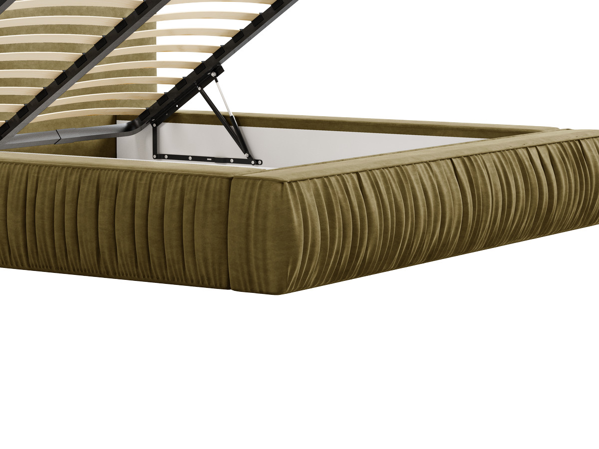 Lit bas coffre MARQUISE tissu velours lisse