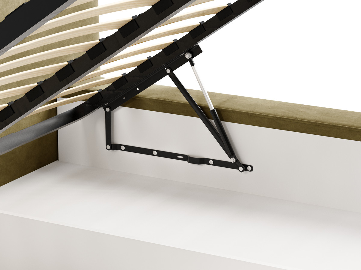 Lit coffre MARQUISE tissu velours lisse