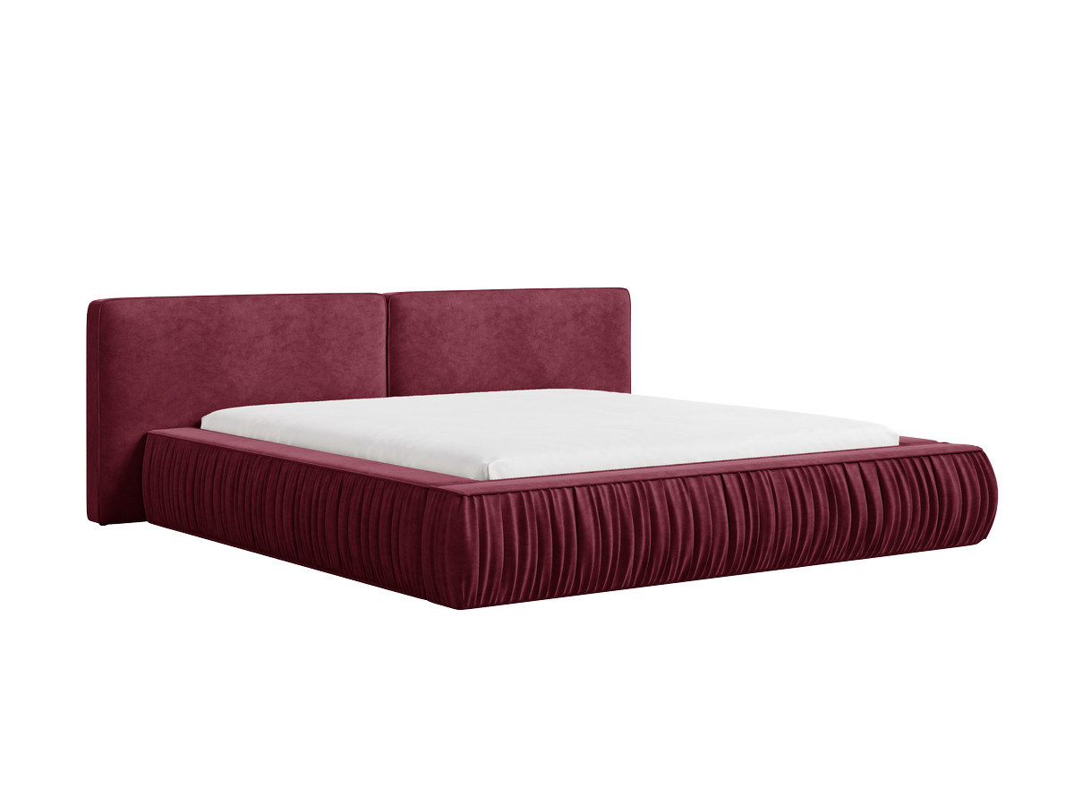 Lit coffre MARQUISE tissu velours lisse