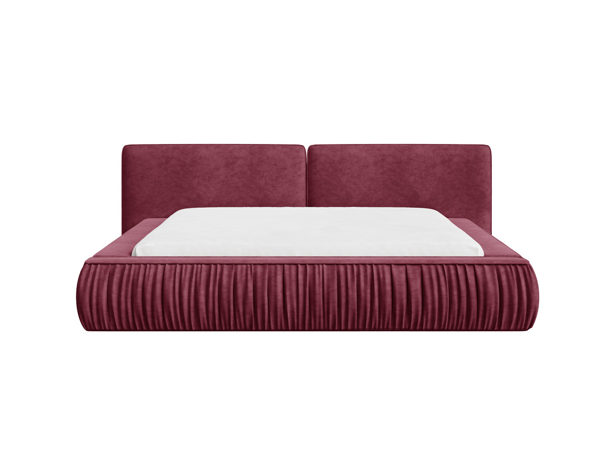 Lit bas coffre MARQUISE tissu velours lisse