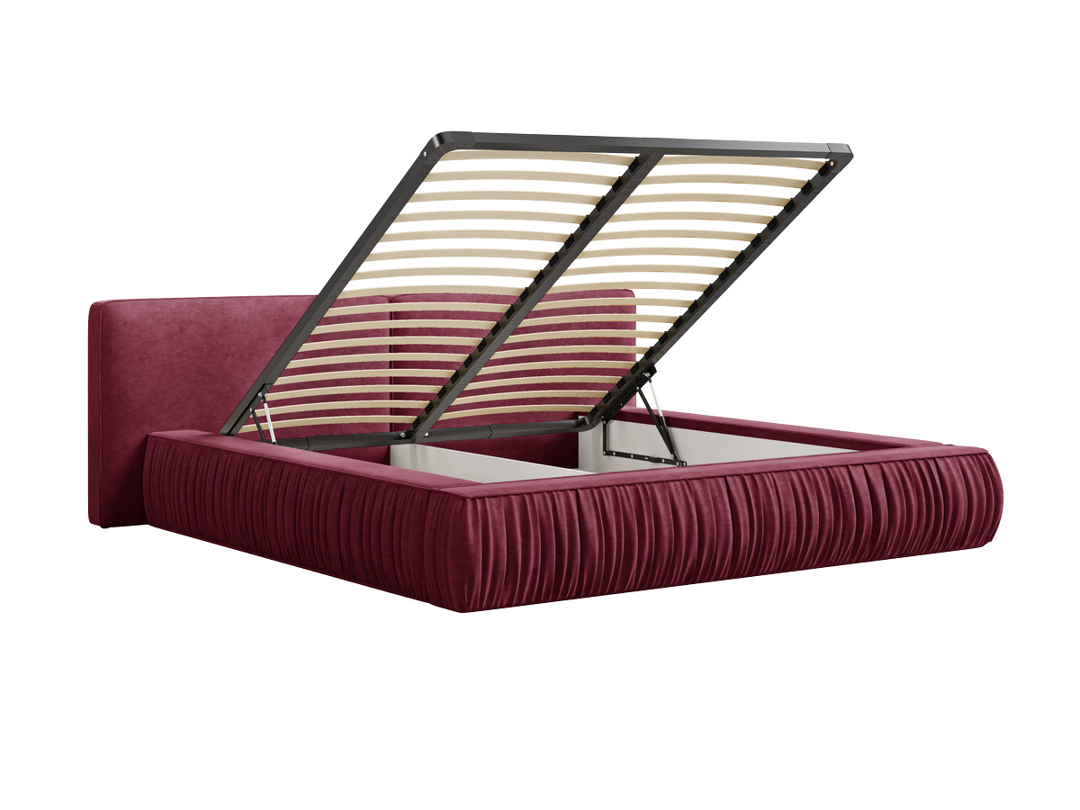 Lit coffre MARQUISE tissu velours lisse