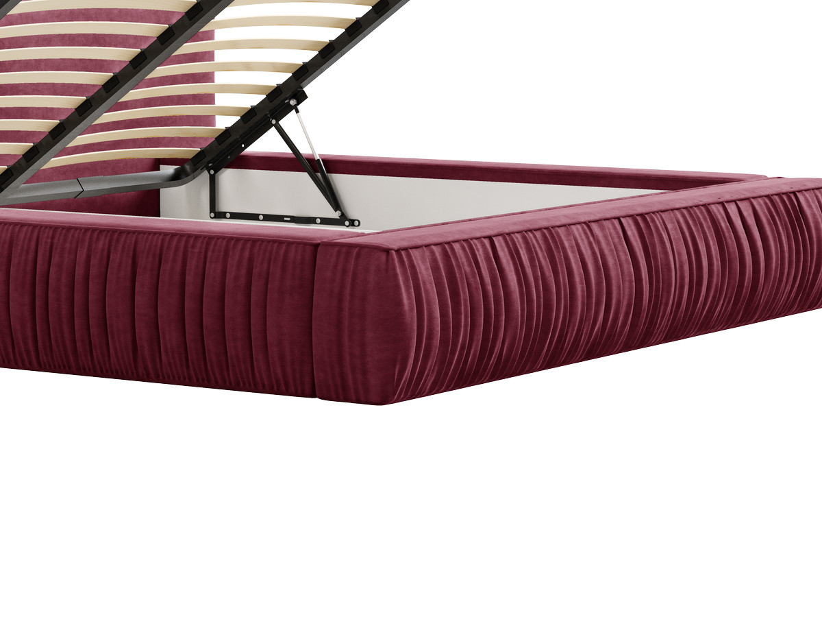 Lit coffre MARQUISE tissu velours lisse