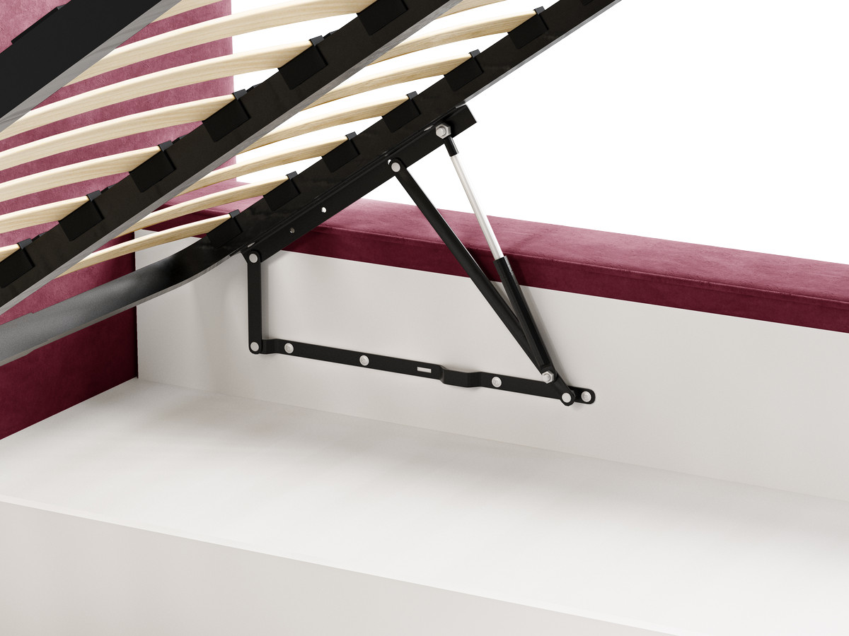 Lit bas coffre MARQUISE tissu velours lisse