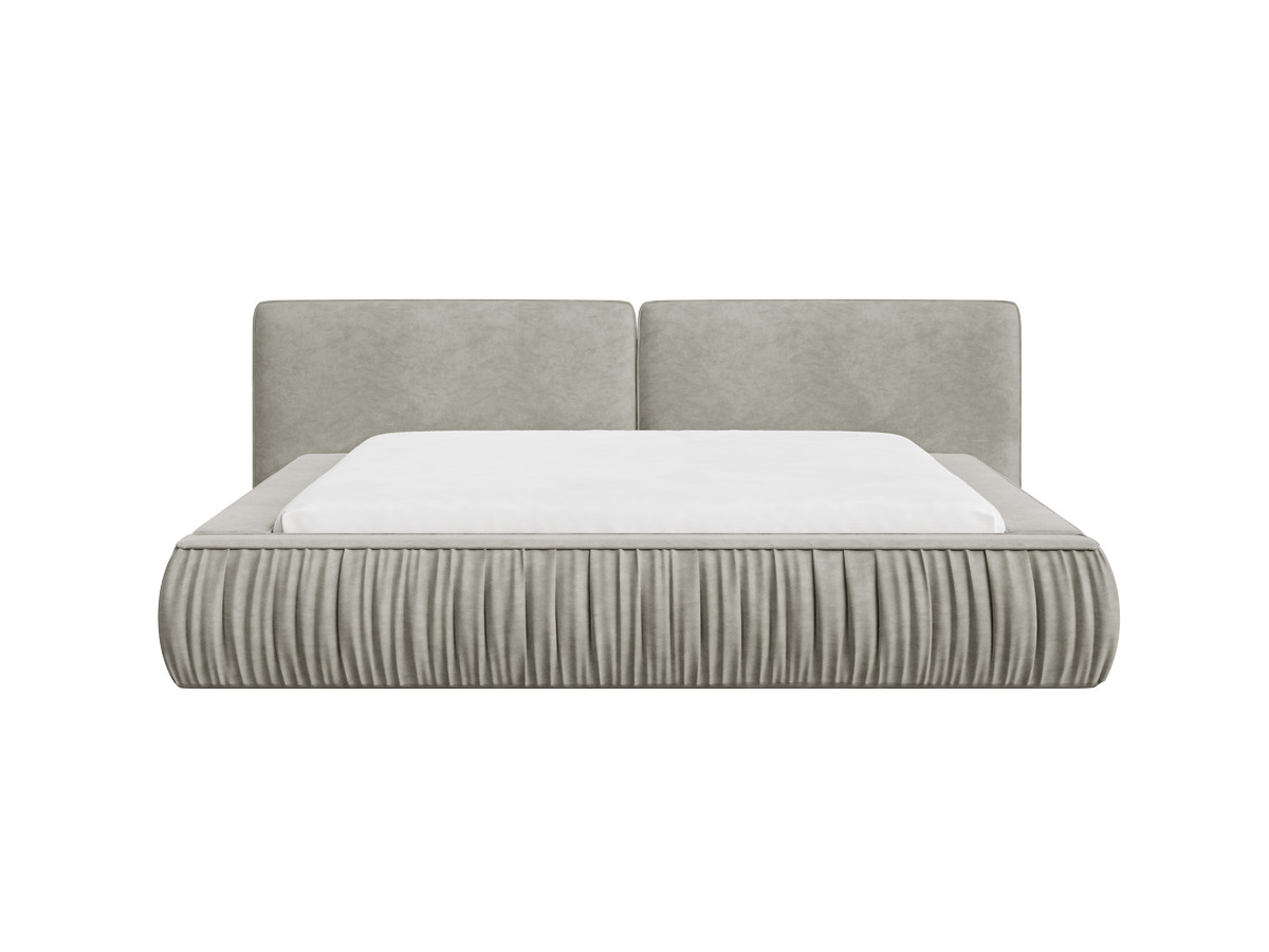Lit coffre MARQUISE tissu velours lisse