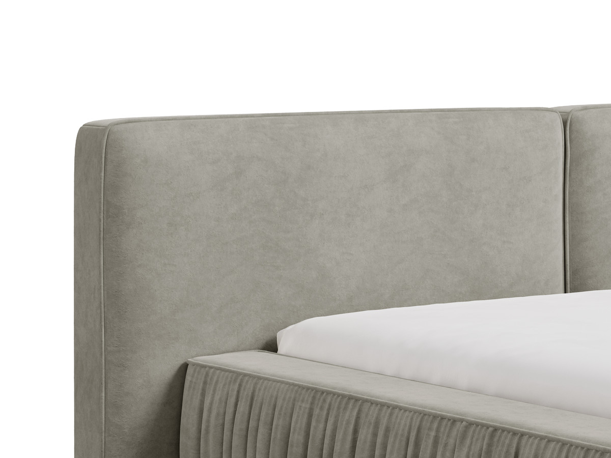 Lit bas coffre MARQUISE tissu velours lisse