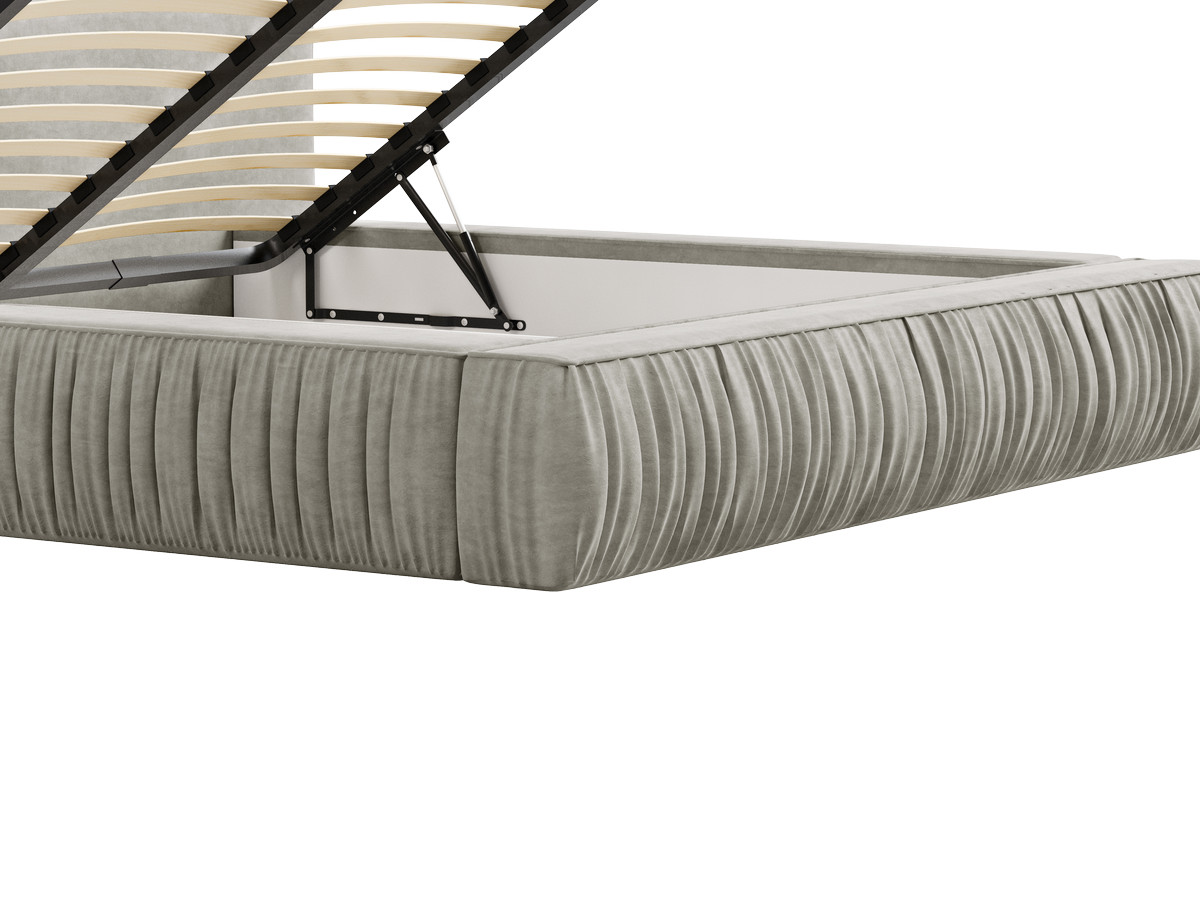 Lit coffre MARQUISE tissu velours lisse