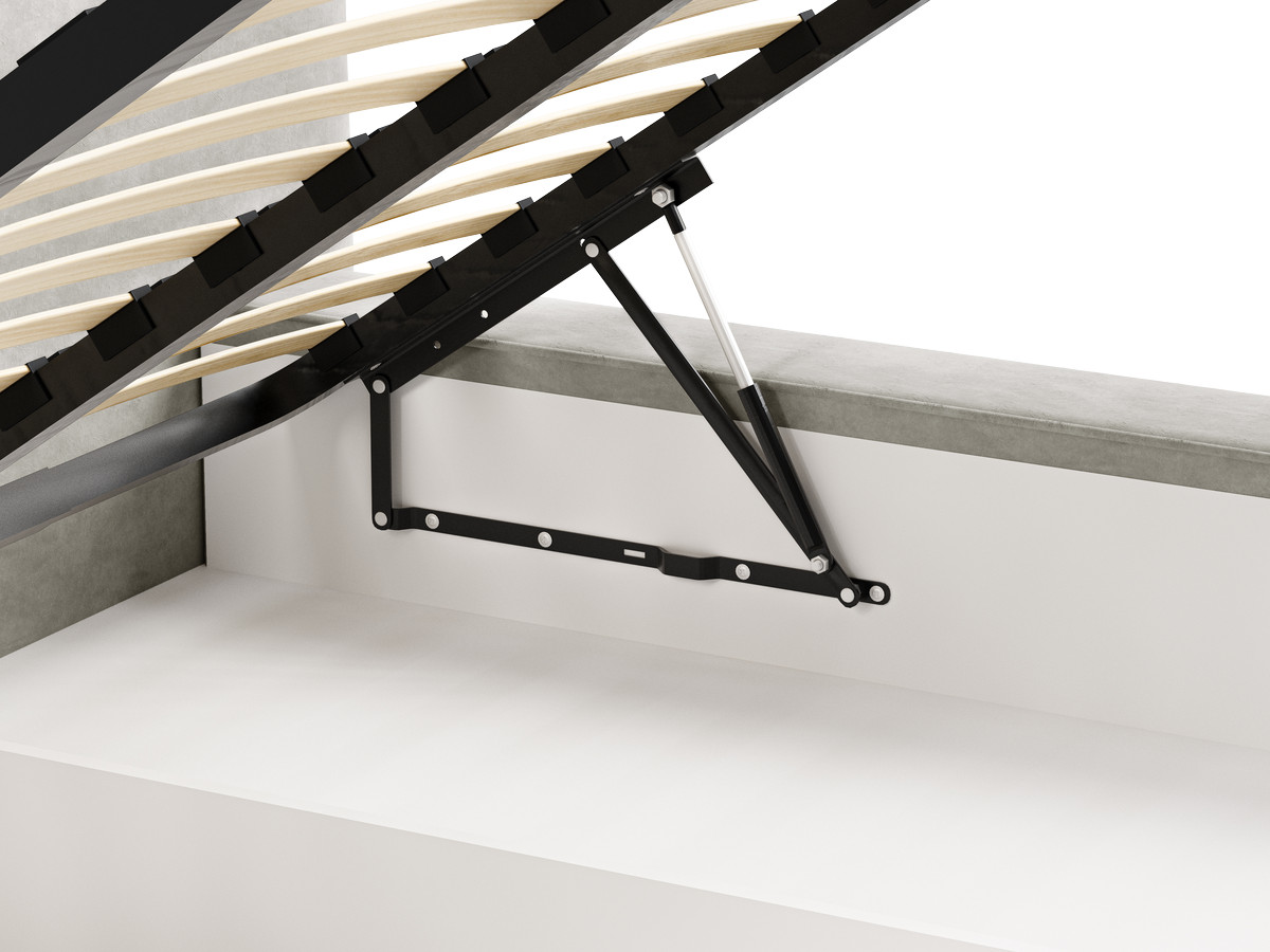 Lit coffre MARQUISE tissu velours lisse