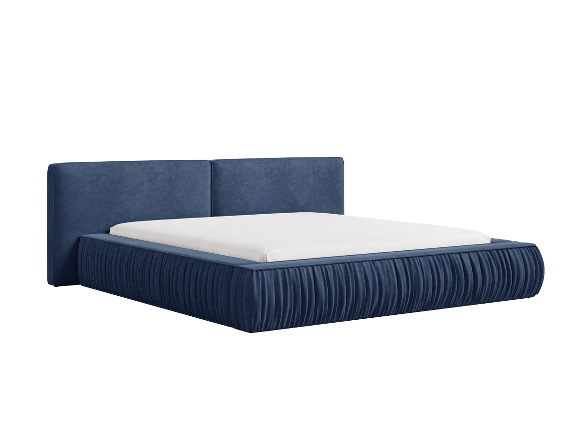 Lit bas coffre MARQUISE tissu velours lisse