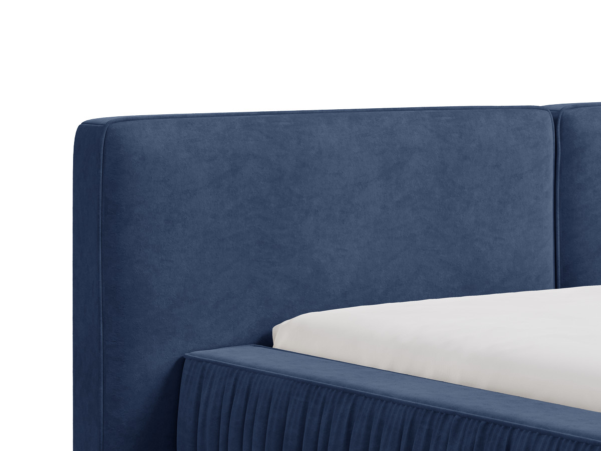 Lit bas coffre MARQUISE tissu velours lisse