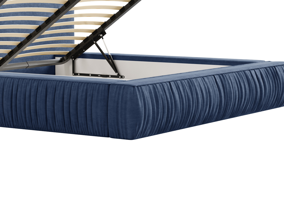 Lit bas coffre MARQUISE tissu velours lisse
