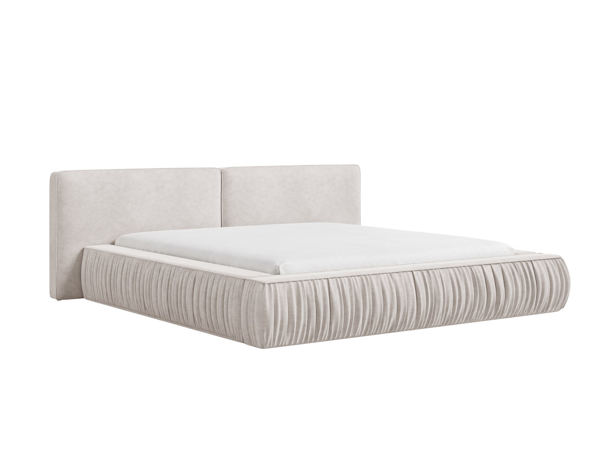 Lit coffre MARQUISE tissu velours lisse
