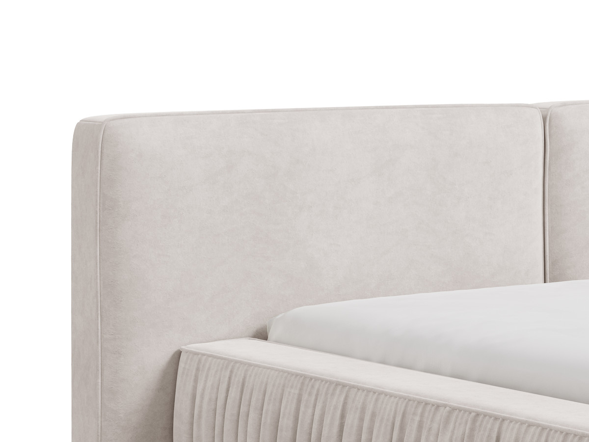 Lit bas coffre MARQUISE tissu velours lisse