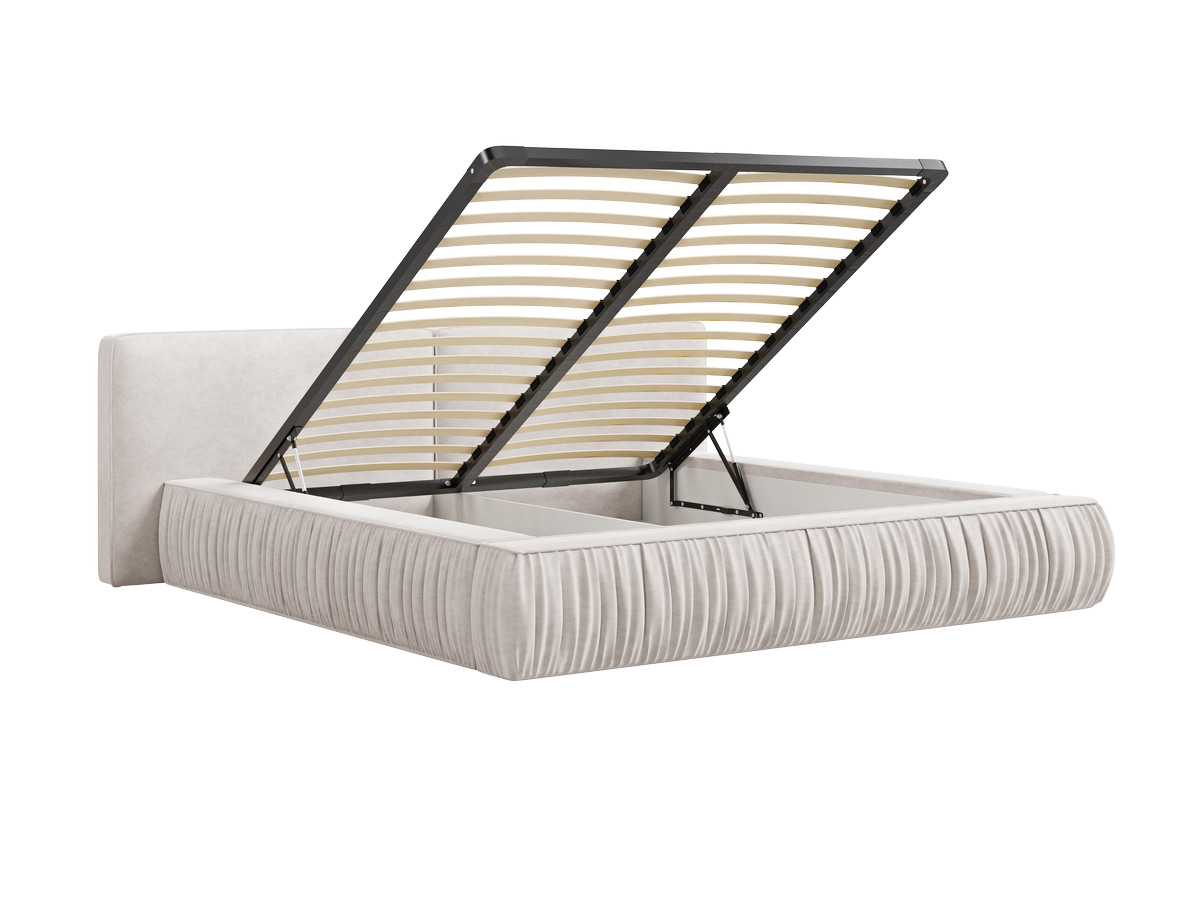 Lit coffre MARQUISE tissu velours lisse