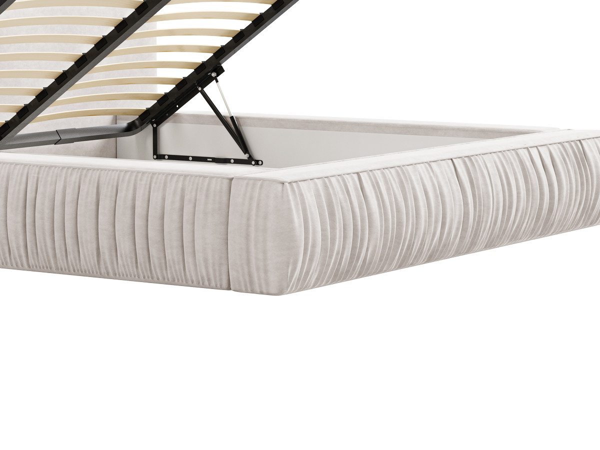 Lit bas coffre MARQUISE tissu velours lisse