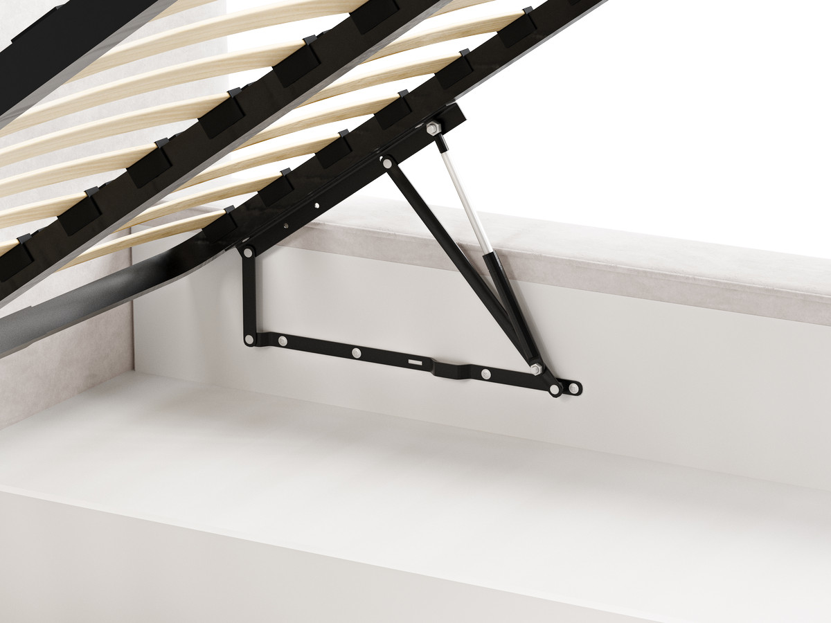 Lit coffre MARQUISE tissu velours lisse