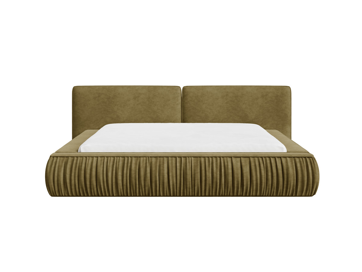 Lit coffre MARQUISE tissu velours lisse