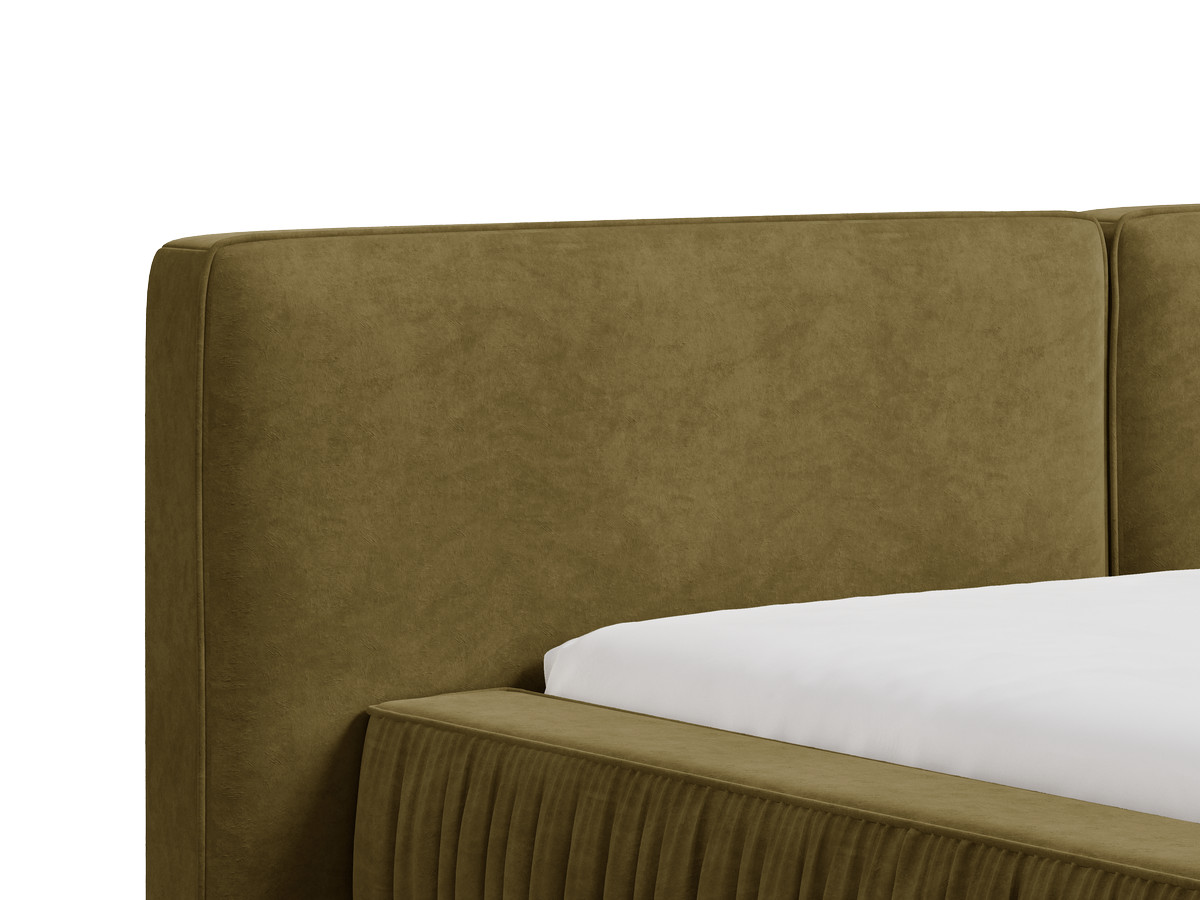 Lit coffre MARQUISE tissu velours lisse