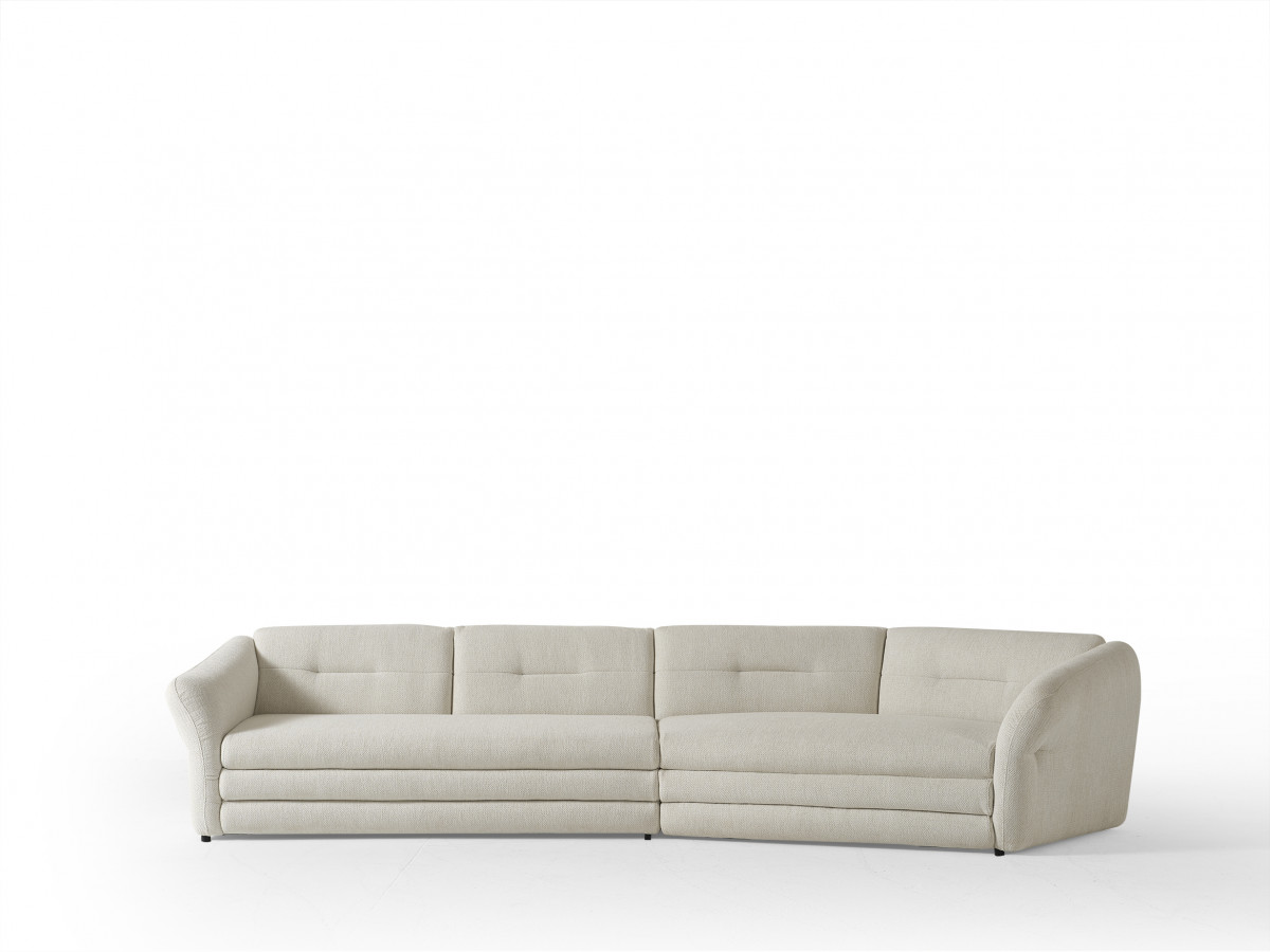 Vaste 4-zit zetel MARBLE van gemêleerde stof