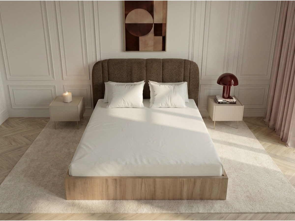 Lit coffre SIDNEY bois clair marron — vue 6
