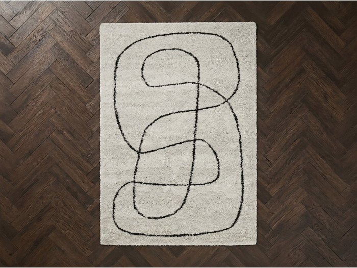 Tapis poils ras LAURE motif abstrait