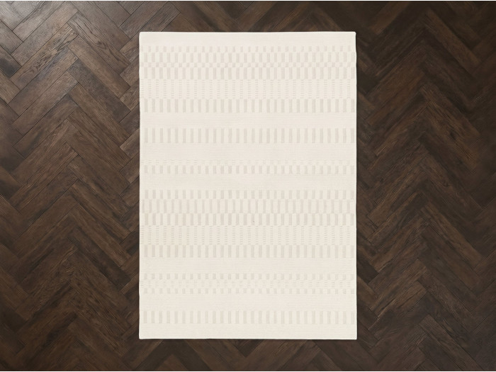 Tapis poils ras JOEL motif abstrait