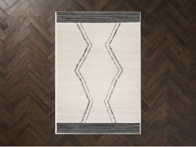 Tapis poils ras LOAN motif graphique