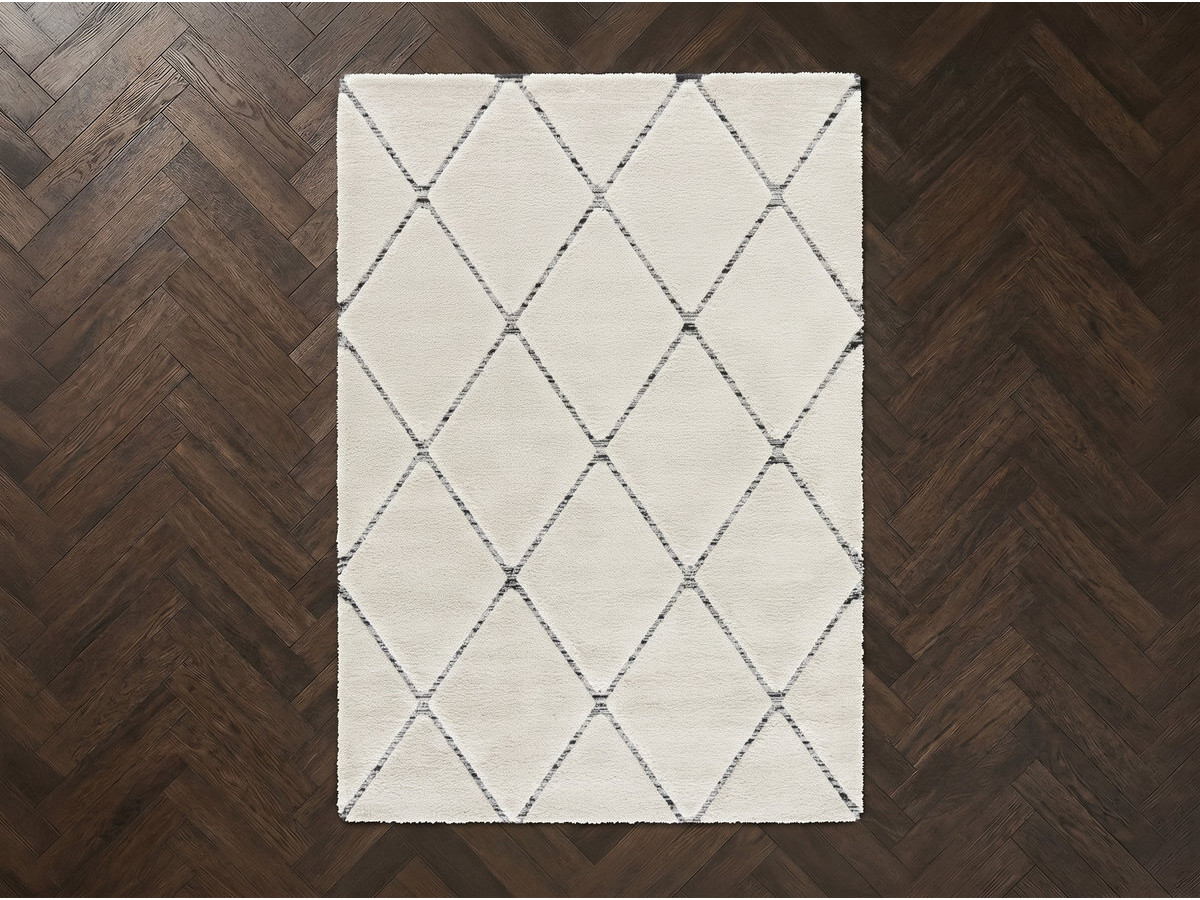 Tapis poils ras OPHELIE motif graphique