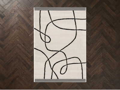 Tapis poils courts BROOKE motif abstrait