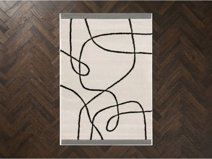 Tapis poil ras BROOKE motif abstrait