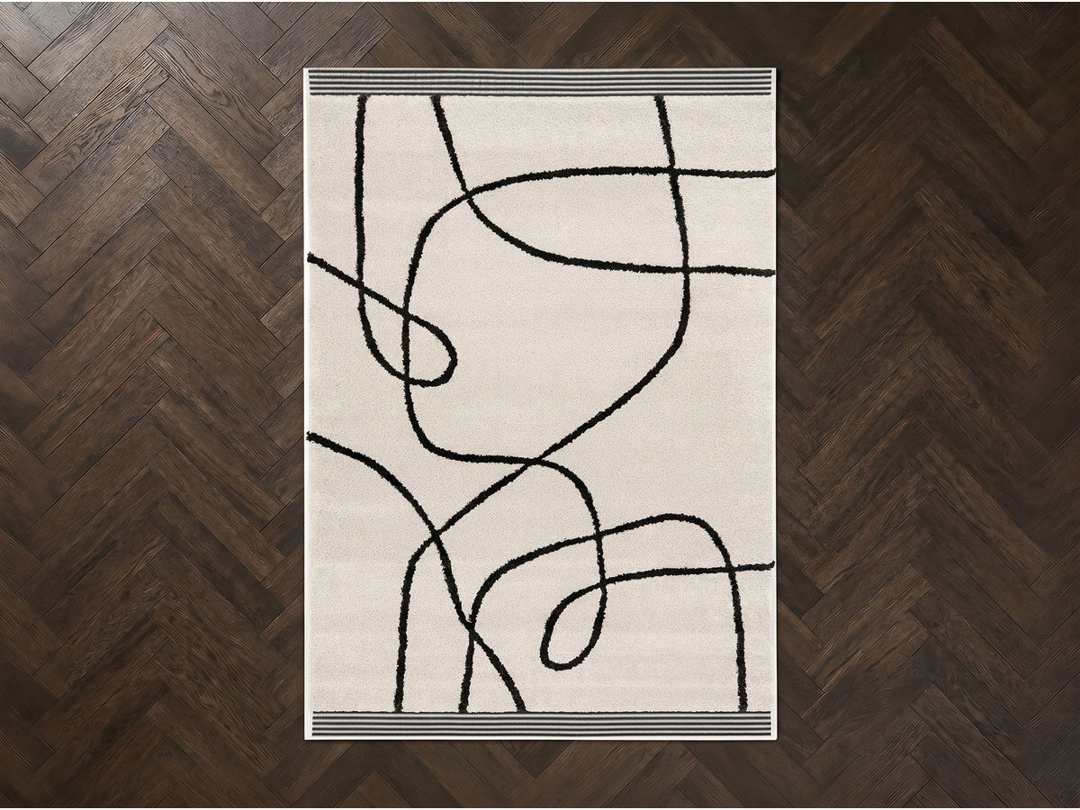 Tapis poils courts BROOKE motif abstrait