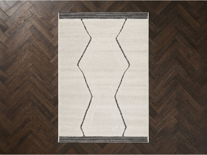 Tapis poils ras ESTELLE motif graphique