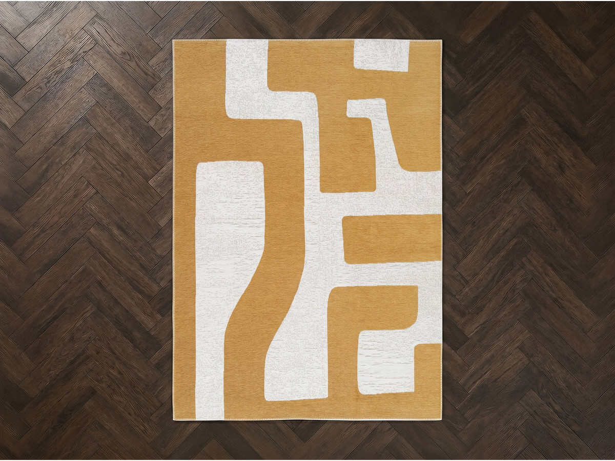 Tapis poils ras JASPER motif abstrait