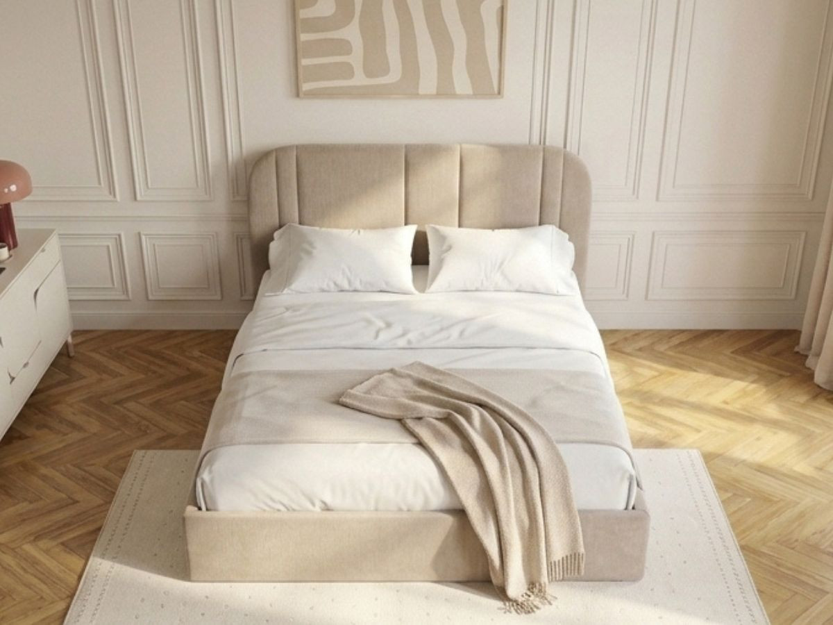 Lit coffre SIDNEY chenille beige — vue 6