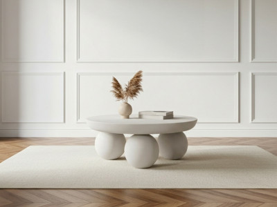 Table basse D.90 cm ALINE pieds ronds