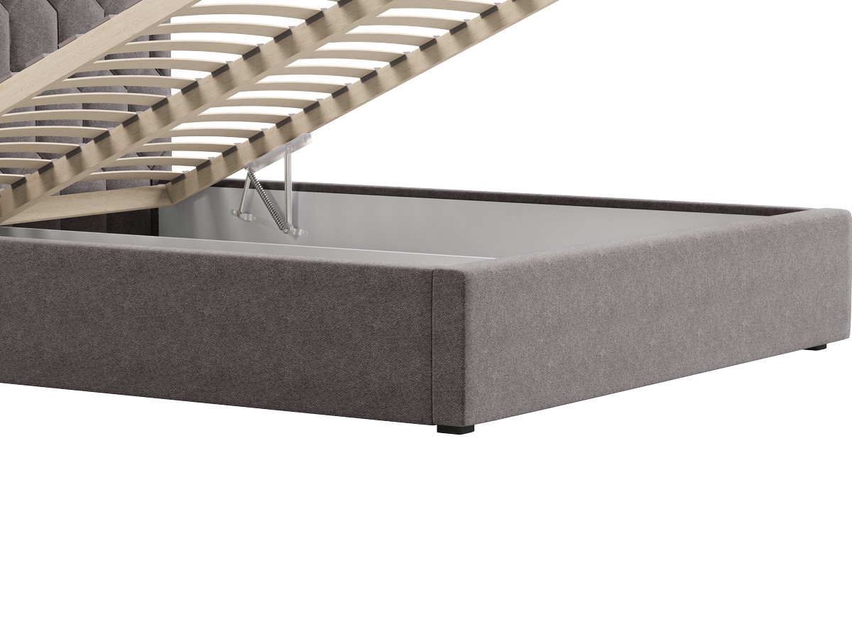 Lit coffre ROCCA tissu chenille