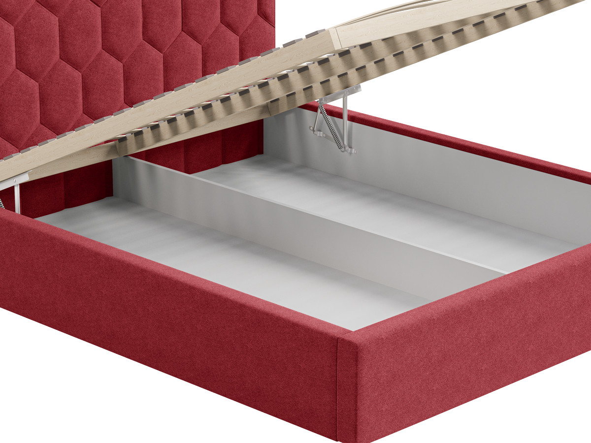 Lit coffre ROCCA tissu chenille