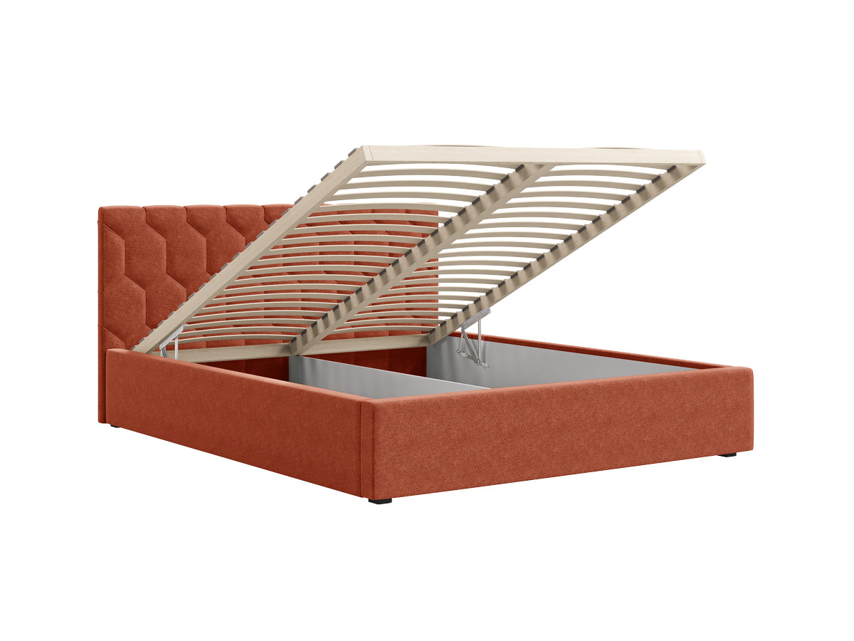 Lit coffre ROCCA tissu chenille