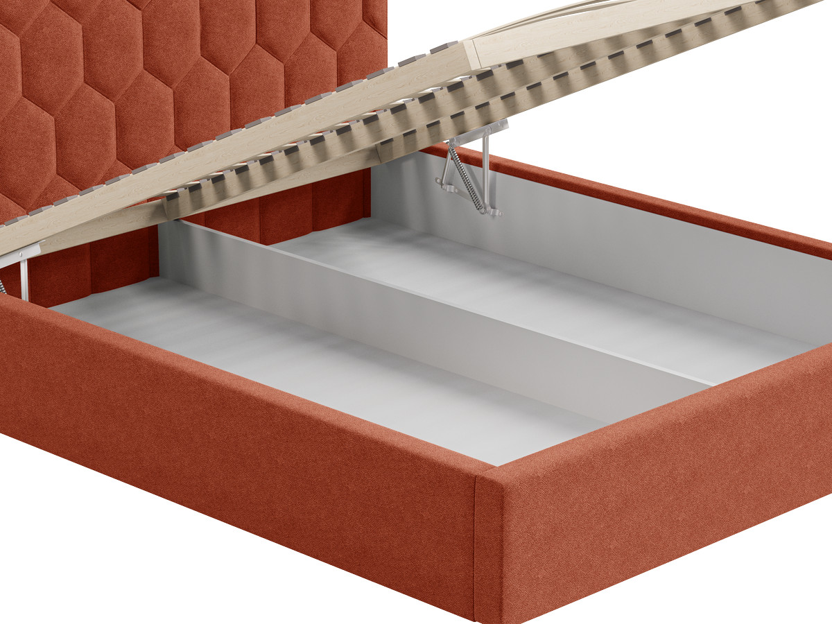 Lit coffre ROCCA tissu chenille