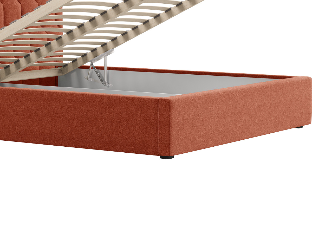 Lit coffre ROCCA tissu chenille