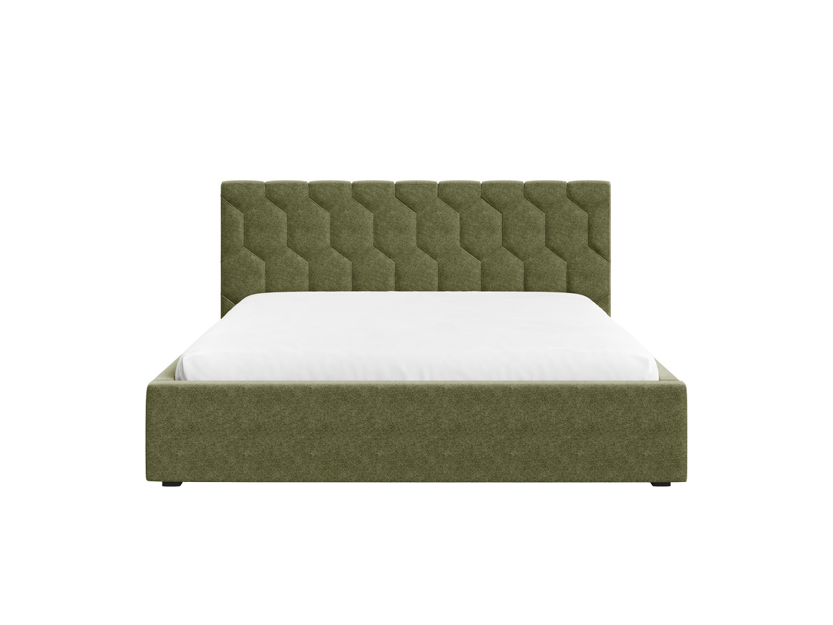 lit coffre rocca tissu chenille de couleur vert